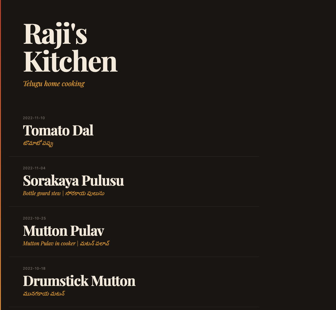 Raji's Kitchen preview